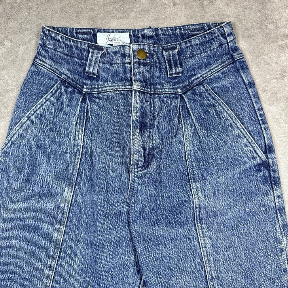 Christina Vintage Mom Jeans Womens 8 High Rise Pleated Tapered No Back Pockets - Picture 7 of 8
